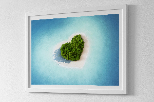 Machový obraz Ostrov s srdcom