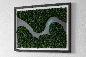 Machový obraz Rieka v lese