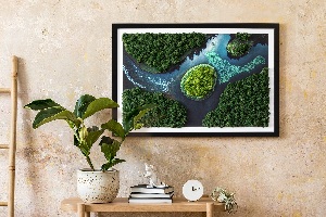 Machový obraz na stenu Ostrov na stojatých vodách