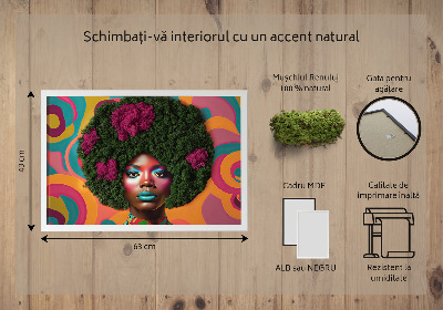 Machový obraz na stenu Žena z Afro