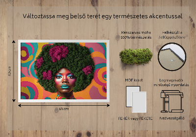 Machový obraz na stenu Žena z Afro