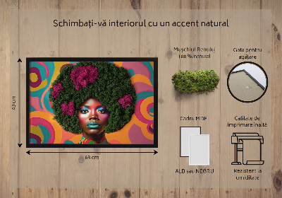 Machový obraz na stenu Žena z Afro