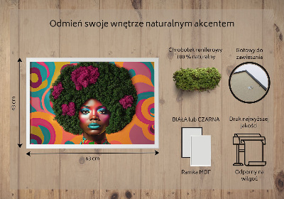 Machový obraz na stenu Žena z Afro