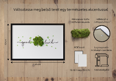 Machový obraz Nápis Good Luck Clover