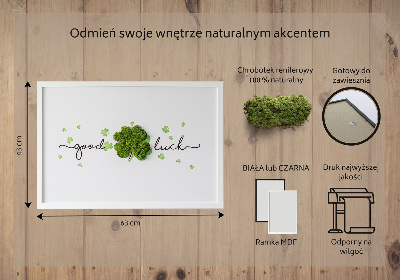 Machový obraz Nápis Good Luck Clover