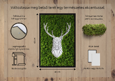 Obraz s machom Geometrický jeleň