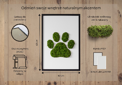 Machový obraz na stenu Labka