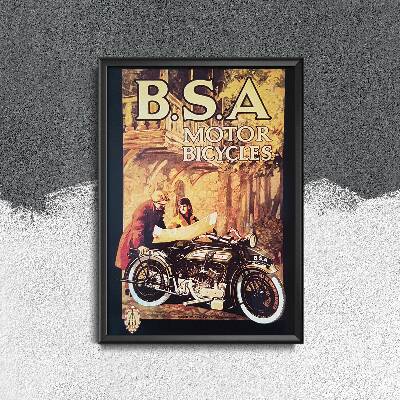 Poster B.S. A motorky
