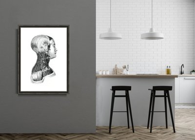 Poster Anatomické potlače na svaloch krku