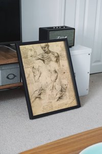 Retro plagát Da Vinciho svaly