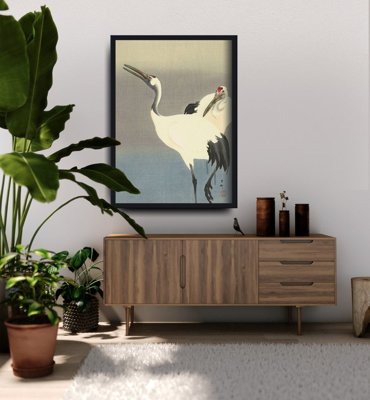 Poster Dva žeriavy Ohara Koson