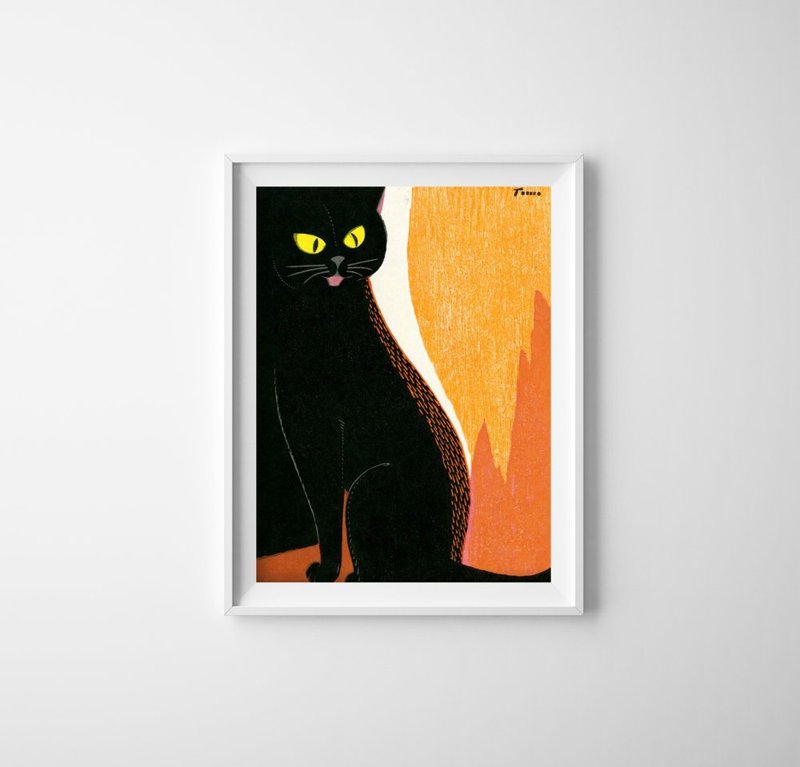 Plagát Čierna mačka od Tomoo Inagaki