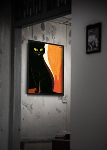 Plagát Čierna mačka od Tomoo Inagaki