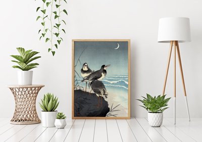 Plagát do obývačky Vlny a polmesiac Ohara Koson Ukiyo