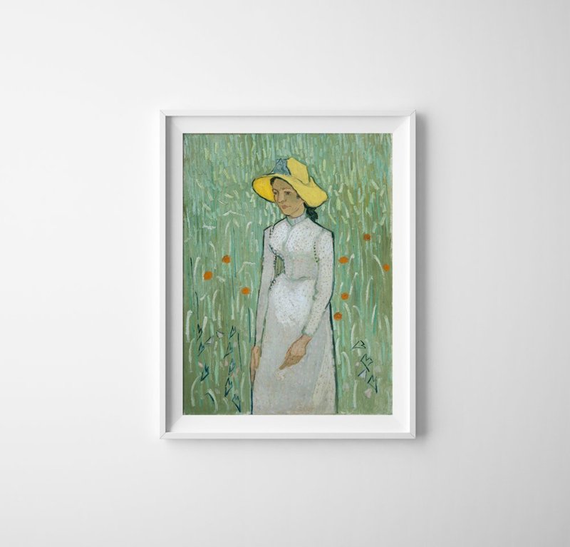 Plagát na stenu Dievča v bielom od Vincenta van Gogha