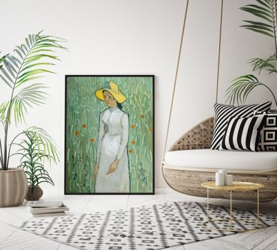 Plagát na stenu Dievča v bielom od Vincenta van Gogha