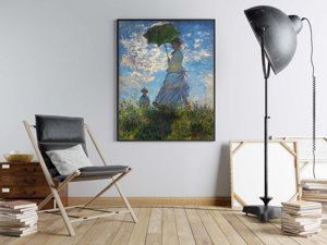 Retro plagát Madame Monet a jej syn Claude Monet