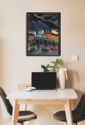 Poster Nočný rybolov v Ascone od Marianne von Werefkin