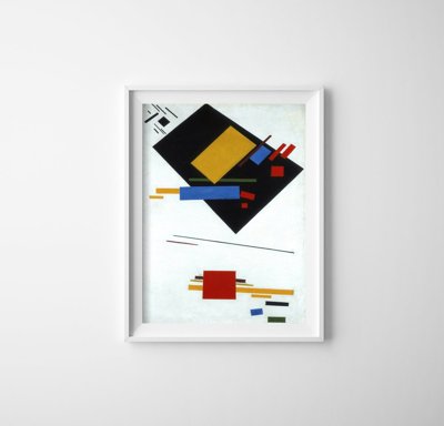 Retro plagát Suprematizmus Kazimír Malevič