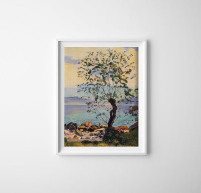 Poster Vŕba na jazere Ferdinand Hodler