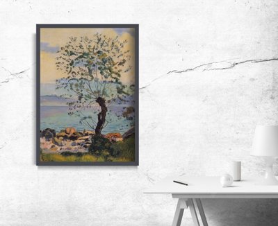 Poster Vŕba na jazere Ferdinand Hodler