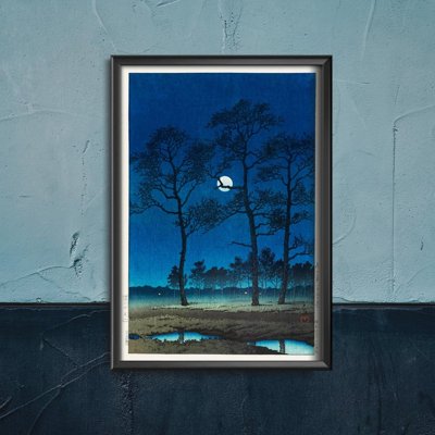 Poster Zimný mesiac od Kawase Hasui