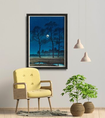 Poster Zimný mesiac od Kawase Hasui