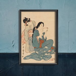 Plagát do obývačky Ženy česajúce vlasy Ukiyo-e