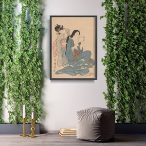 Plagát do obývačky Ženy česajúce vlasy Ukiyo-e