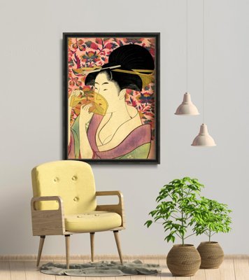 Poster Kushi Comb Kitagawa Utamaro