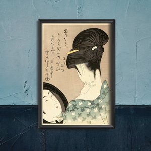 Plagát na stenu Púdrovanie krku Kitagawa Utamaro