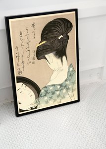 Plagát na stenu Púdrovanie krku Kitagawa Utamaro