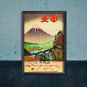 Poster Japonské farebné pole Yamanashi