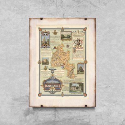 Plagát do obývačky Mapa Oxfordu