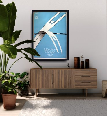 Poster na stenu Olympijské hry v Mníchove od Alfonsa Hüppiho