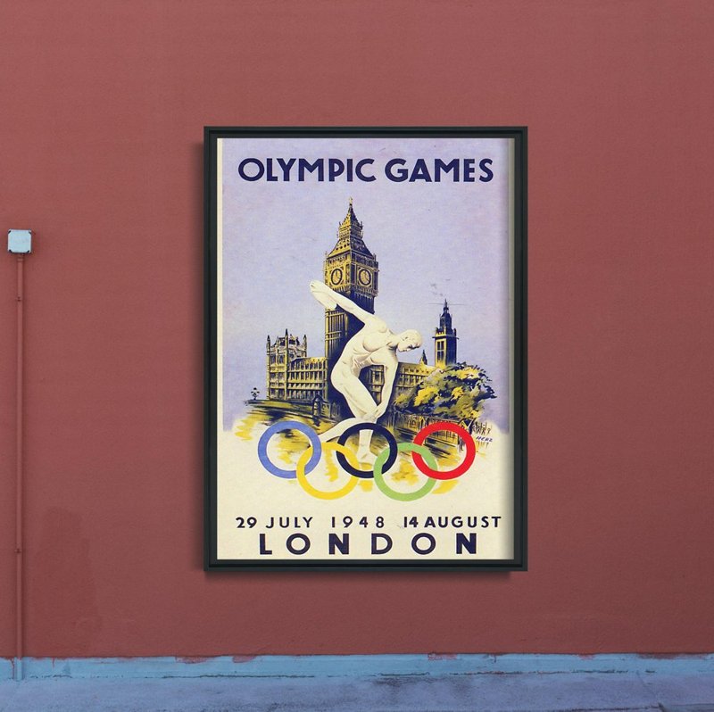 Retro plagát Olympijské hry v Londýne