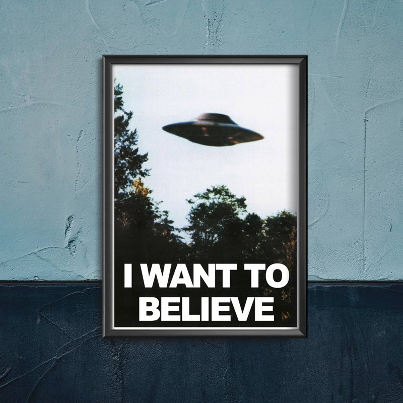 Retro plagát Sci-fi UFO