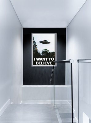 Retro plagát Sci-fi UFO