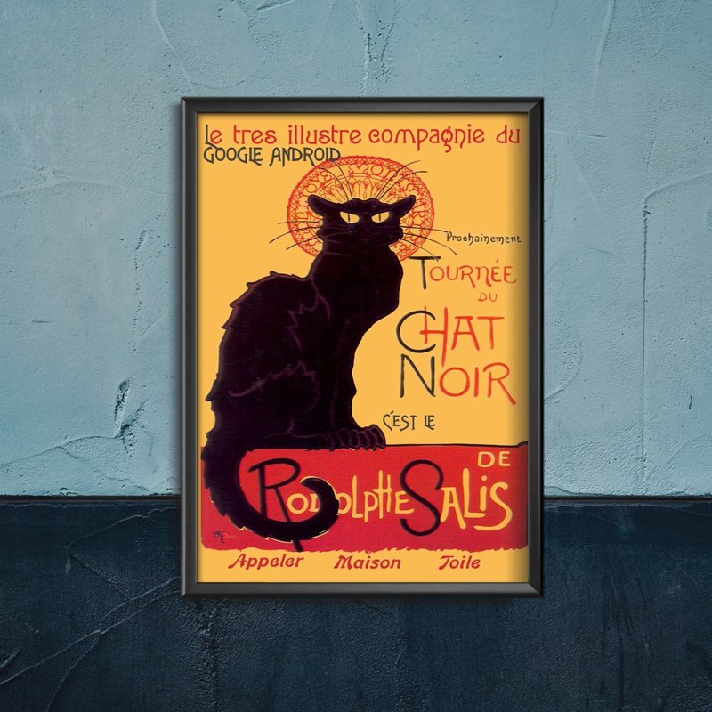 Retro plagát Rodolphe Salis Le Chât Noir