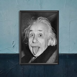Poster Albert Einstein vypadol jazyk