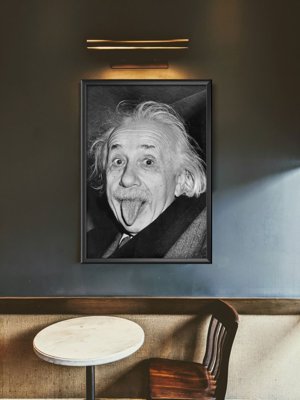 Poster Albert Einstein vypadol jazyk