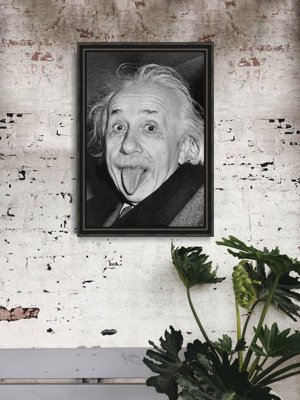 Poster Albert Einstein vypadol jazyk