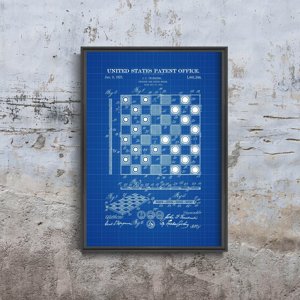Poster Dáma a šachovnica Truskoski Patenet