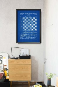 Poster Dáma a šachovnica Truskoski Patenet