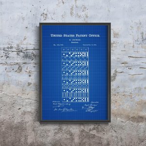 Poster Hra Domino Louineau Americký patent