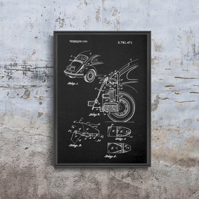 Poster na stenu Patent VW Beetle