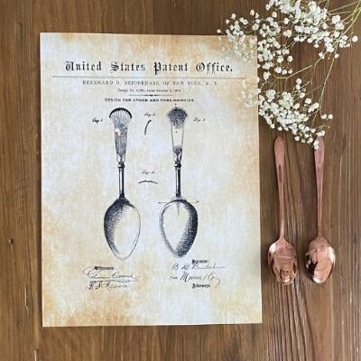 Plagát Osiris príborová lyžička Americký patent