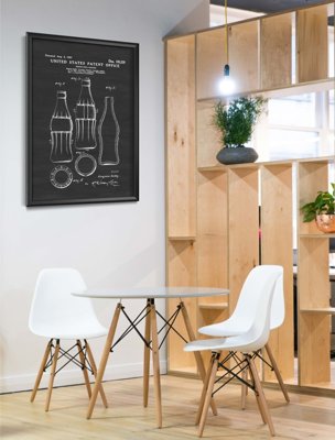 Poster Dizajn fľaše Coca-Cola Americký patent