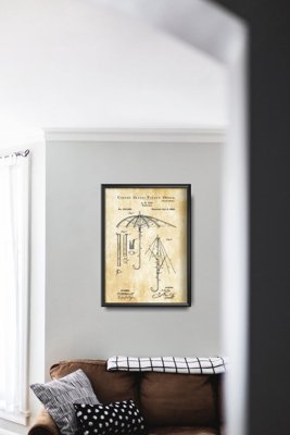 Plagát Americký patent Umbrella Ege
