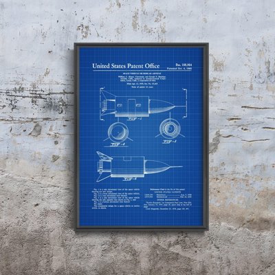Poster na stenu Patent Spojených štátov amerických na vesmírne vozidlo